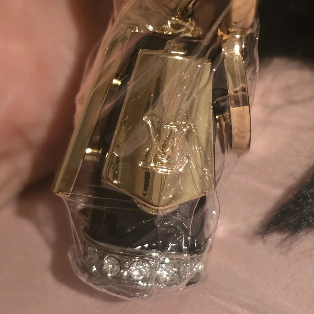 LV 18kgp LV Elegant Gold and Silver Keychain